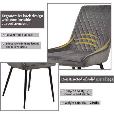 Fabric Furniture High Back Dining Chair Black Brown For Kitchen Dining Room