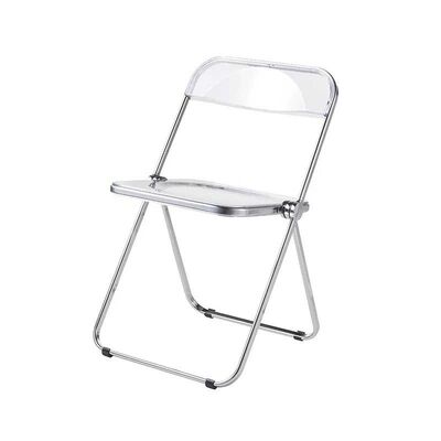 Portable Indoor Outdoor Chair Transparent Metal Plastic Folding Chairs
