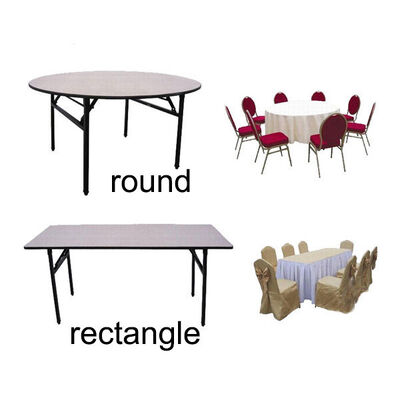 30 X 72 36 X 96 Folding Banquet Table 8 Ft 6ft Rectangle White Pvc Catering