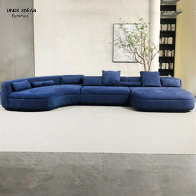 Leather Blue Velvet Upholstered Sofa Bed Contemporary Leather Couch Set