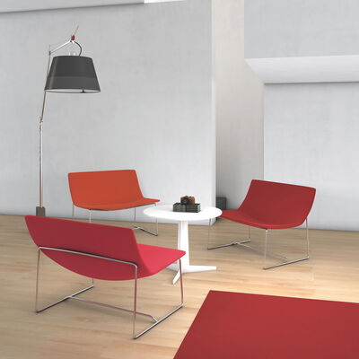 Modern Comfortable Single Seater Sofa Without Arms Armless Pink Accent Hotel