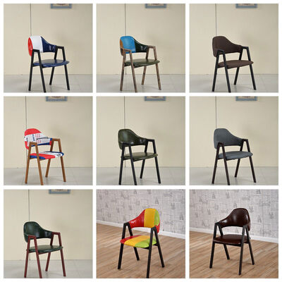 A Shaped Metal Frame Dining Chairs With Arms Minimalist Iron Green Yellow Grey