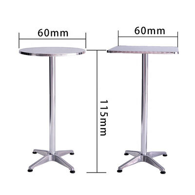 Square Foldable Bar Height Table Indoor Outdoor Pub High Bistro Bar Table