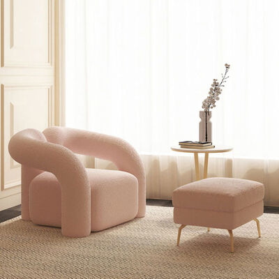 Nordic Single Living Room Chairs 1 Seat Fabric Lounge Sofa Chair