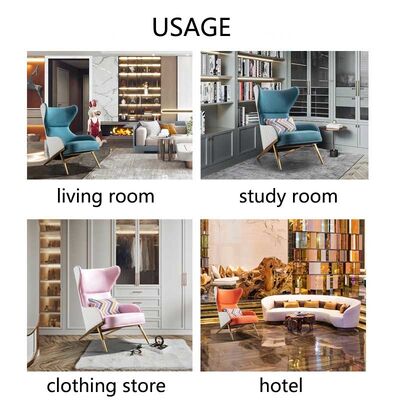 Nordic Wing Stainless Steel Armchair Lounge Single Chairs Eucalyptus Inner