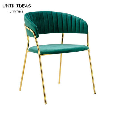 ราคาดี Fannel Velvet Round Back Chairs Iron Stylish Steel With Arms 50*55*80cm ออนไลน์