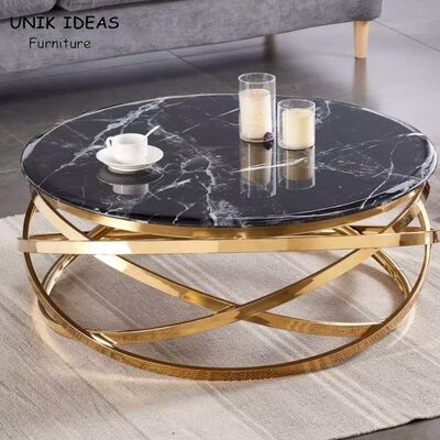ราคาดี Smart Style Luxury Coffee Table Stainless Steel Frame Marble Top For Living Room ออนไลน์