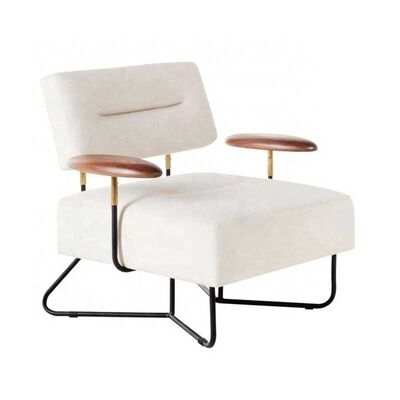 ราคาดี Lazy Sofa Floor Chair Leisure White Accent Armchair With Metal Base ออนไลน์