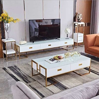 ราคาดี Modern Luxury TV Stand Center Table With Storage Drawer Home Furniture ออนไลน์