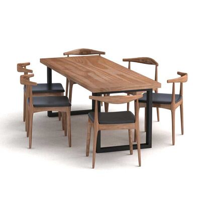 ราคาดี Country Style Dining Room Luxury Furniture Wooden Table And Chair ออนไลน์