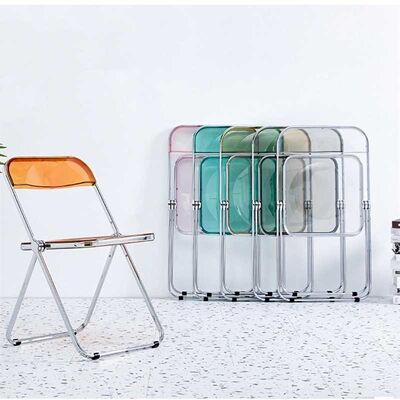 ราคาดี Portable Indoor Outdoor Chair Transparent Metal Plastic Folding Chairs ออนไลน์