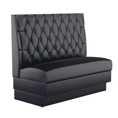 ราคาดี Custom Restaurant Furniture Button Tufted Black Commercial Booth Seathing ออนไลน์