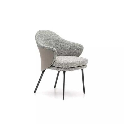 ราคาดี Leisure Series 80cm Upholstered Dining Room Chairs Modern Grey Fabric ออนไลน์