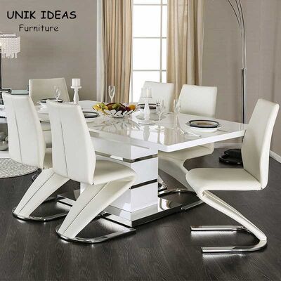 ราคาดี MDF Extendable Dining Table Set 6 / 8 Seat For Modern Apartment ออนไลน์