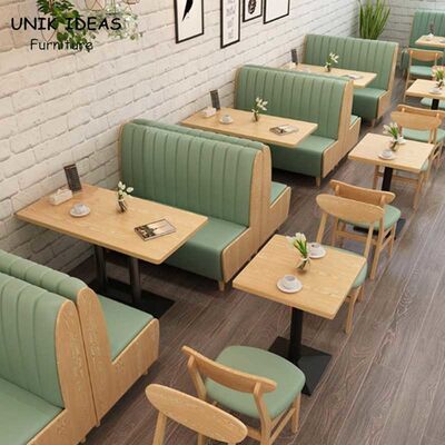 ราคาดี Double Side High Back Commercial Cafeteria Furniture Leather Restaurant Booth Seating ออนไลน์