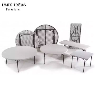 ราคาดี 5ft HDPE Plastic Round Table Foldable Portable For Outdoor Party Event ออนไลน์