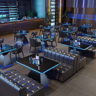 ราคาดี เฟอร์นิเจอร์พาณิชย์ โต๊ะกาแฟ พร้อมเก้าอี้ สําหรับบาร์ บ้านสด โต๊ะอาหารโลหะ พร้อมเก้าอี้ โต๊ะไฟ Led Club ที่กําหนดเอง ออนไลน์