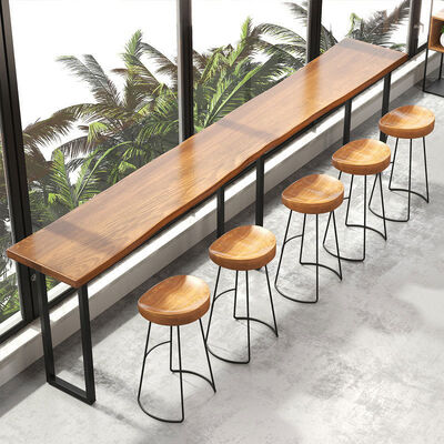 ราคาดี Bar Furniture Customization Height High Stools Wooden Industrial Metal Bar Table and Chairs ออนไลน์