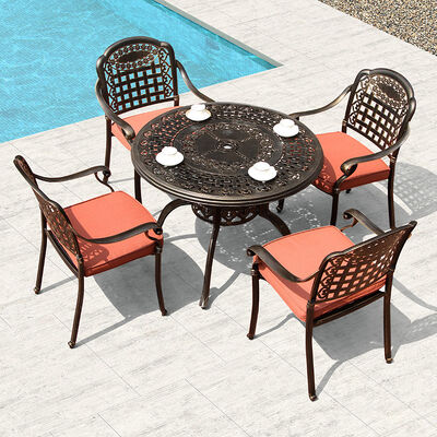 ราคาดี Patio Outdoor Furniture Leisure Balcony Garden Metal Table and Chairs Sets for Cafe and Dining ออนไลน์