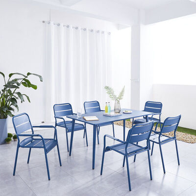 ราคาดี Colorful Terrace Balcony Furniture Stackable Outdoor Garden Coffee Table and Chair Waterproof ออนไลน์