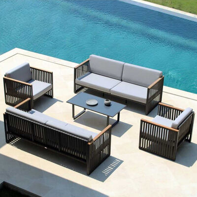 ราคาดี Patio Sofa Chair Sale Aluminum Alloy High Quality Modern Rattan Garden Furniture Set ออนไลน์
