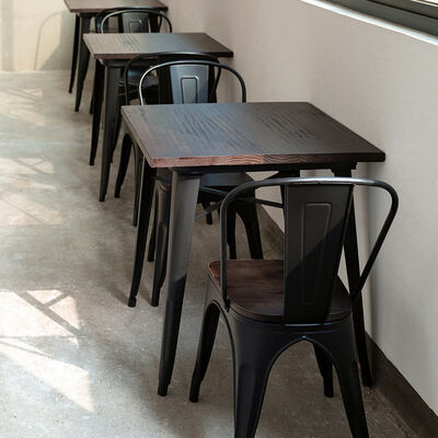 ราคาดี เฟอร์นิเจอร์ร้านอาหาร อาหารเร็ว กาแฟล็อฟท์ โต๊ะอาหารไม้เหล็ก สําหรับร้านอาหาร เฟอร์นิเจอร์ชุด ออนไลน์