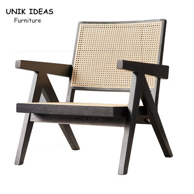 ราคาดี Nordic Modern Indoor Hotel Living Room Chair Wood Rattan With Armrest Leisure Sofa Lounge Chair ออนไลน์