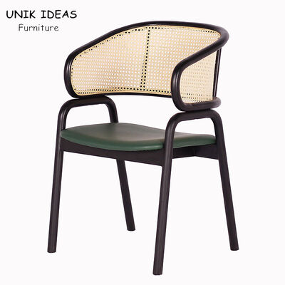 ราคาดี Rattan Chair Soft Seat Modern Nordic Dining Chairs Wooden Armchair ออนไลน์