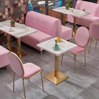 ราคาดี Nordic Western Restaurant Artificial Marble Dining Table and Chair Sofa Sets ออนไลน์
