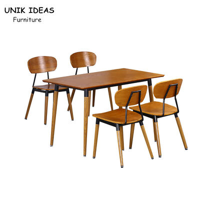 ราคาดี Industrial Bent Plywood Coffee Shop Dining Chair Set Simple Design Fast Food Restaurant Furniture ออนไลน์