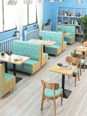 ราคาดี Bistro Cafe Restaurant Pub Table And Chairs Blue Leisure Booth Set UK-CT006 ออนไลน์