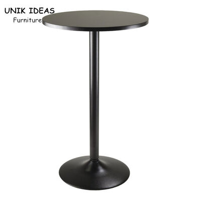 ราคาดี Counter Metal Bar Height Table Outdoor Black Round  23.7