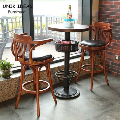 ราคาดี Tall Wooden Breakfast Bar Table 1200 X 600mm 60cm European Style ออนไลน์