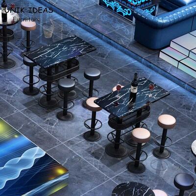 ราคาดี Marble Outdoor Bistro Bar Tables And Chairs 140cm 150cm 160cm Night Bar KTV Music ออนไลน์