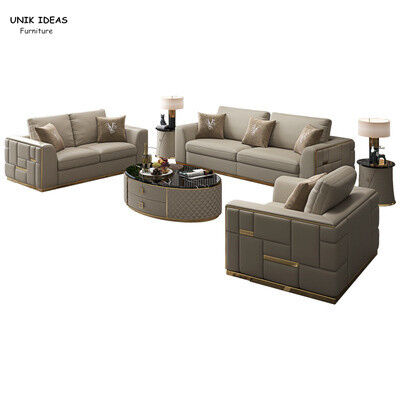 ราคาดี Modular Couch For Small Spaces 6 Seater Genuine Leather Sectional Sofa 3 Piece ออนไลน์