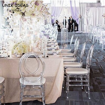 ราคาดี Resin Napoleon Chair Wedding White Black Banquet Phoenix Clear 40x43x92cm ออนไลน์