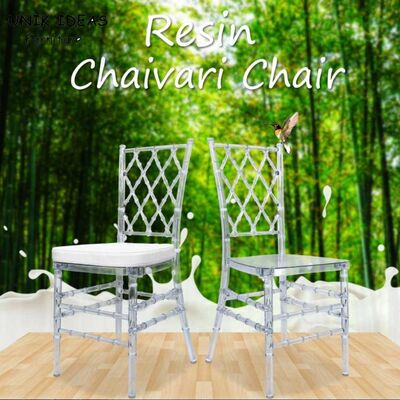 ราคาดี Bride Groom Resin Wedding Banquet Chairs Stackable Chiavari Diamond Crystal 40x40x92cm ออนไลน์