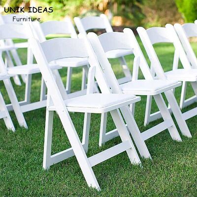 ราคาดี White Resin Folding Wedding Chair Hire Outdoor Lawn Hotel Event 44x43x78cm ออนไลน์