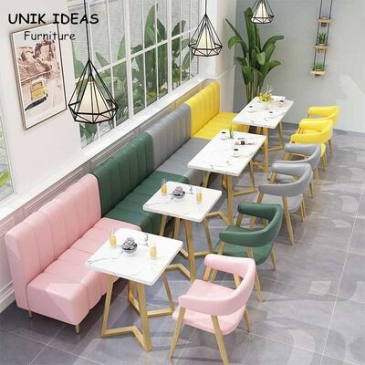 ราคาดี Pub Style Restaurant Dining Table And Chairs Nordic Pink Leather Sofa 1200mm ออนไลน์