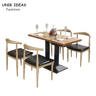 ราคาดี Commercial Restaurant Dining Table And Chairs 130CM 140CM 150CM Single Side Booth ออนไลน์