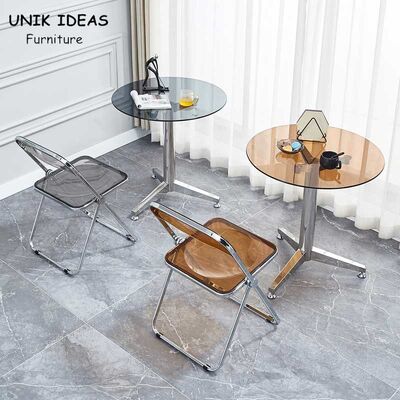ราคาดี Pub Small Bistro Glass Table And Chairs Set 4 Seater Crystal Acrylic Folding ออนไลน์