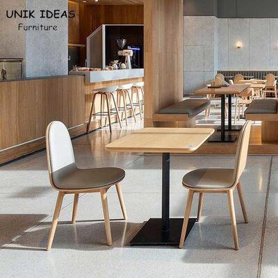 ราคาดี 75cm Square Solid Wood Dining Table And 4 Chairs Plywood Coffee Shop ออนไลน์