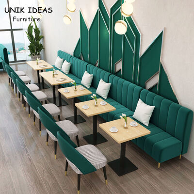 ราคาดี Outdoor Velvet Restaurant Dining Table And Chairs Set Fabric 160cm 180cm Modern ออนไลน์