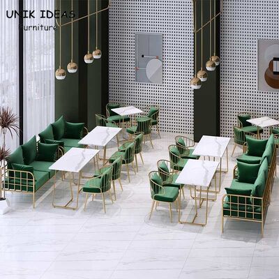ราคาดี Breakfast Break Room Commercial Booth Seating Furniture Cafe Gold Stainless Steel ออนไลน์