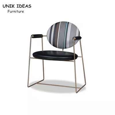 ราคาดี Stainless Steel Metal Frame Dining Chairs With Arms Minimalist 66x57x83cm ออนไลน์