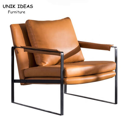 ราคาดี Tub Single Seater Armchair Brown Sofa Wooden Upholstered Leather ออนไลน์