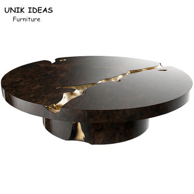 ราคาดี 3ft 4ft Black White Round Natural Stone Top Coffee Tables For Kitchen Crack Italy ออนไลน์