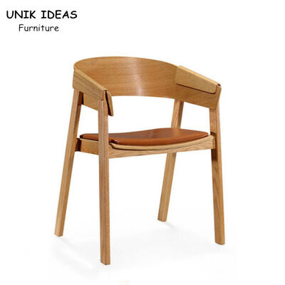 ราคาดี 76cm Nature Wood Dining Chair Coffee Lounge Armrest 8.5kg ออนไลน์