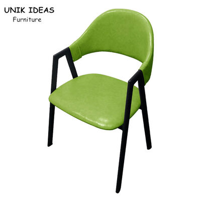 ราคาดี A Shaped Metal Frame Dining Chairs With Arms Minimalist Iron Green Yellow Grey ออนไลน์