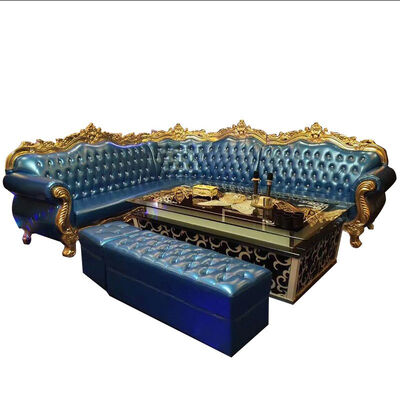 ราคาดี Customized Blue Paint Bar Sofa Set Metal Velvet Sponge Material ออนไลน์